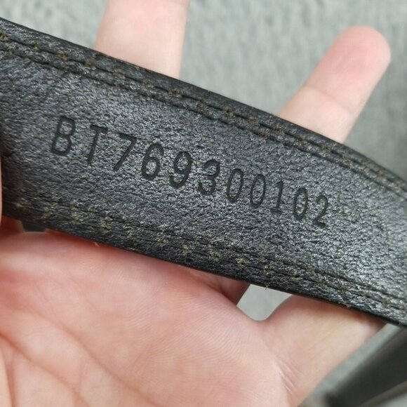 Fossil Belt Womens Medium Black Genuine Leather Belt Contrast Stitching *Read* - Picture 6 of 7